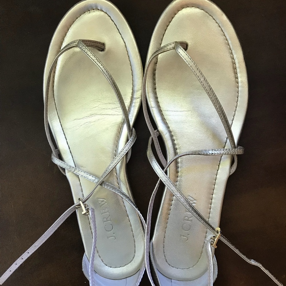 Gold J.Crew Thong Sandals